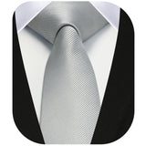 Solid 2.4'' Skinny Formal Tie - LIGHT GREY 