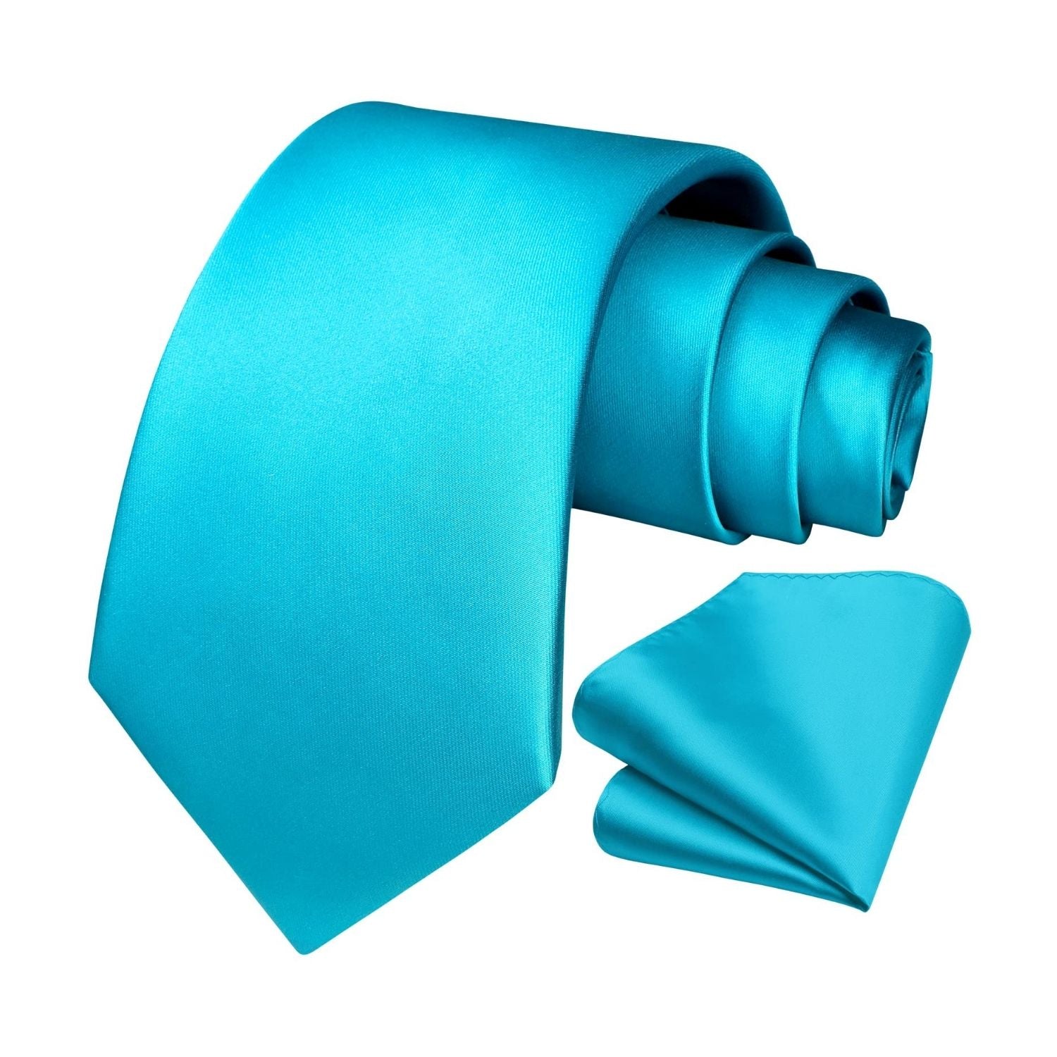 Solid Tie Handkerchief Set - A1-HOT PINK