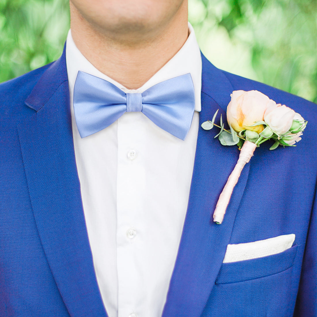 Solid Pre-Tied Bow Tie - BLUE