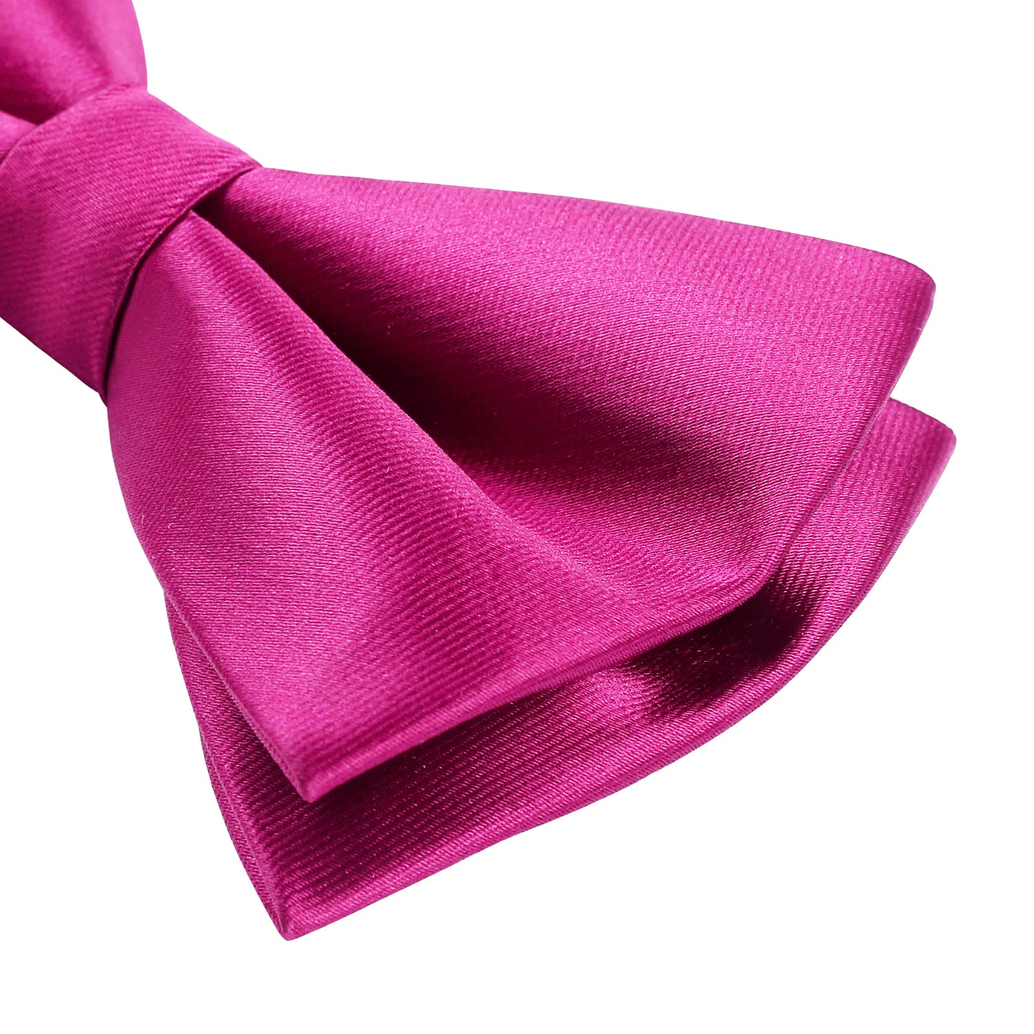 Solid Pre-Tied Bow Tie & Pocket Square - DARK PINK