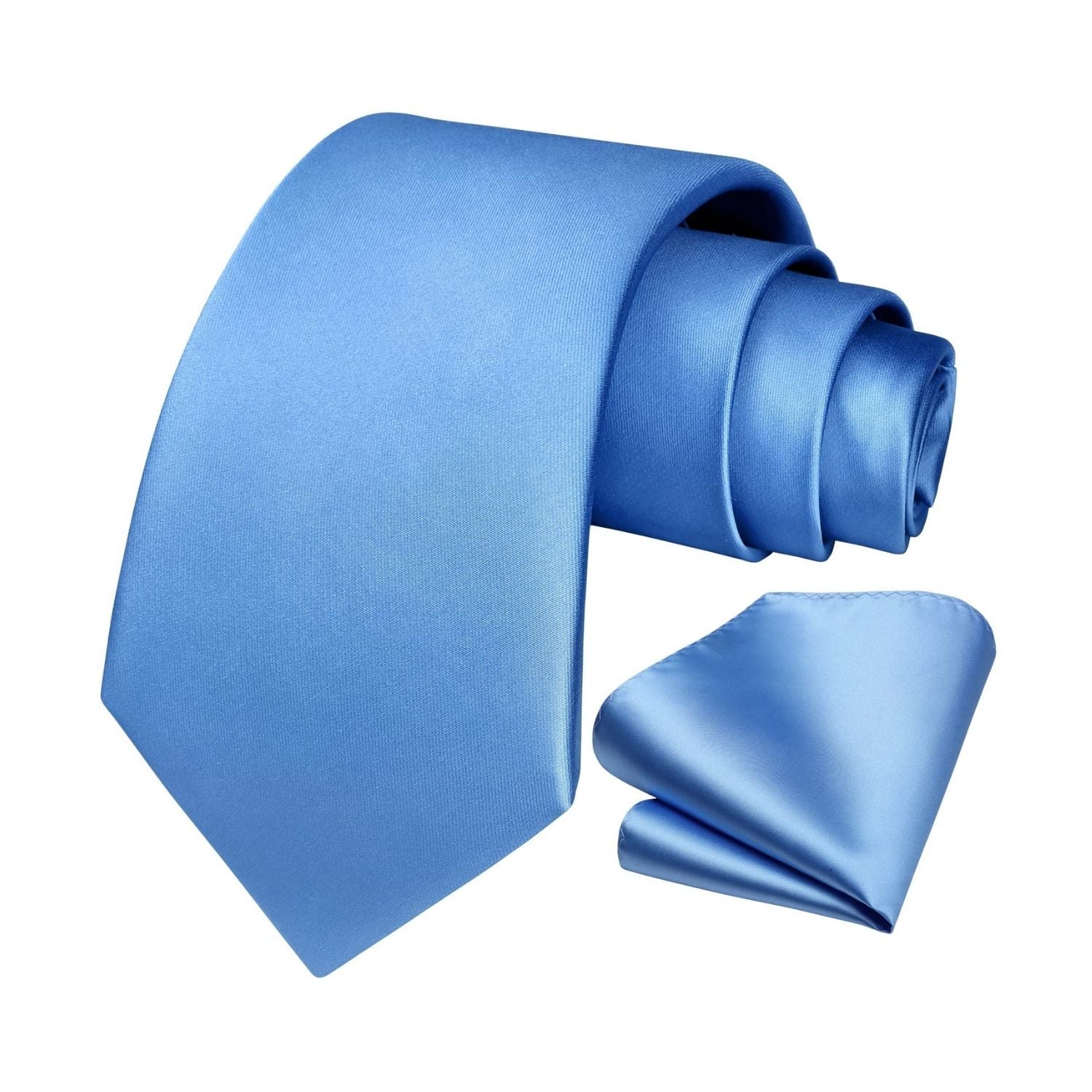 Solid Tie Handkerchief Set - A1-HOT PINK