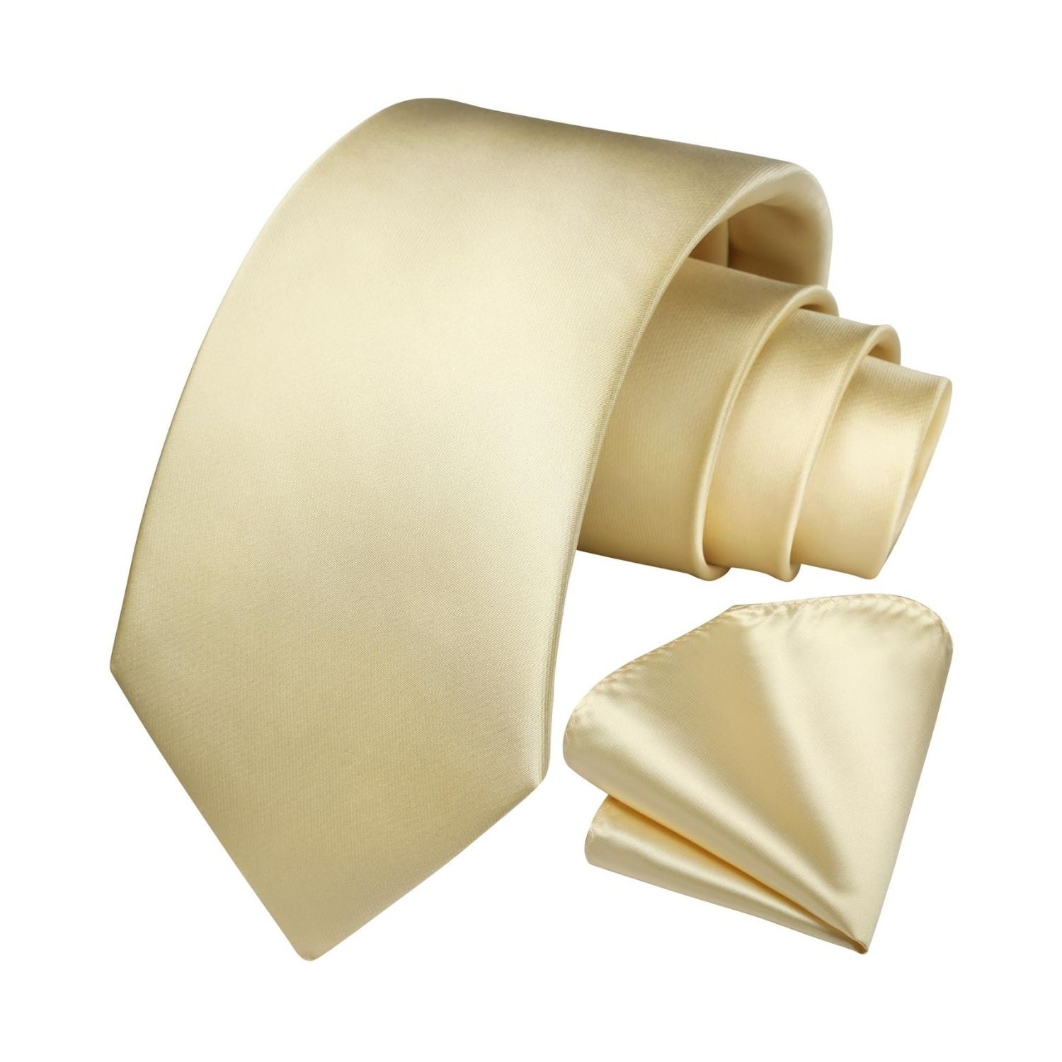 Solid Tie Handkerchief Set - A1-HOT PINK