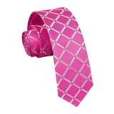 Plaid 2.17'' Skinny Formal Tie - A-PINK