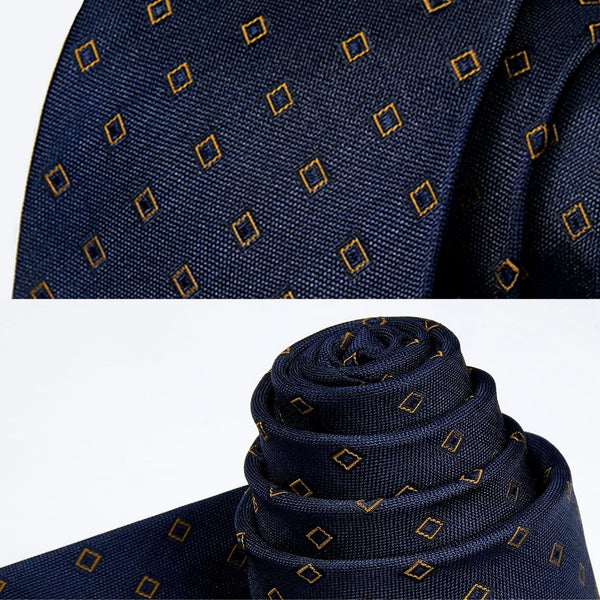 Polka Dot Handkerchief Set - 38 YELLOW/NAVY