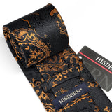 Floral Tie Handkerchief Set - GOLD