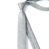 Floral 2.17'' Skinny Formal Tie - B-SILVER