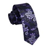 Floral 2.17'' Skinny Formal Tie - C-PURPLE