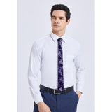 Floral 2.17'' Skinny Formal Tie - C-PURPLE