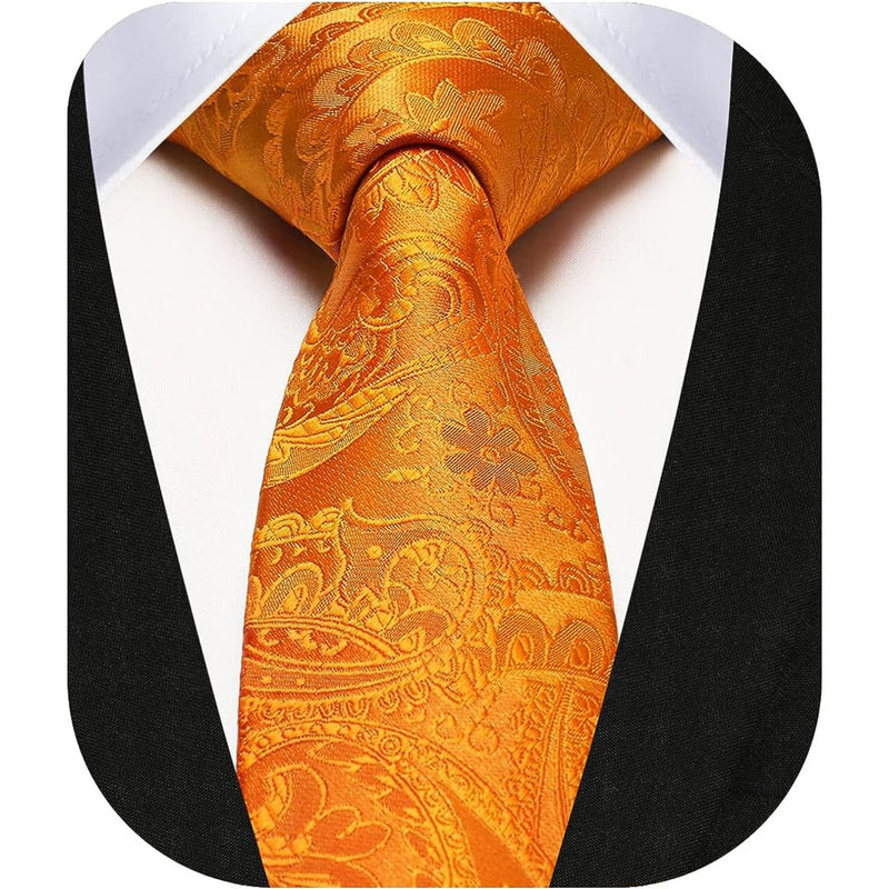 Paisley 2.17'' Skinny Formal Tie - B- ORANGE