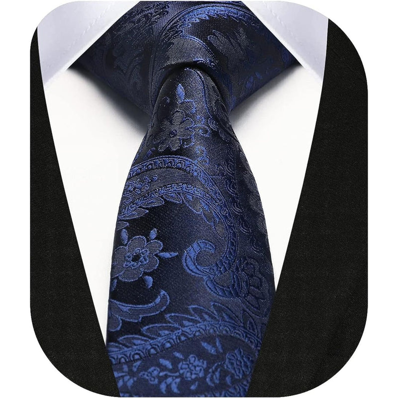 Paisley 2.17'' Skinny Formal Tie - B- NAVY BLUE