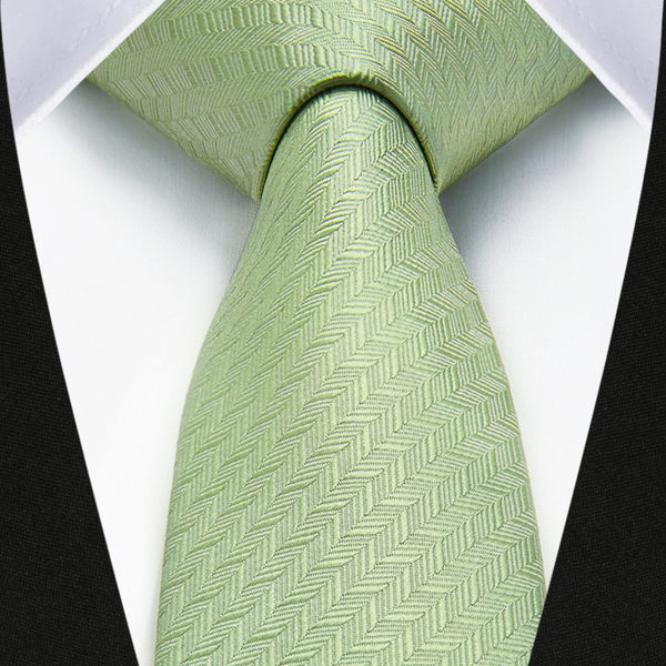 Houndstooth 2.17' Skinny Formal Tie - F-SAGE GREEN