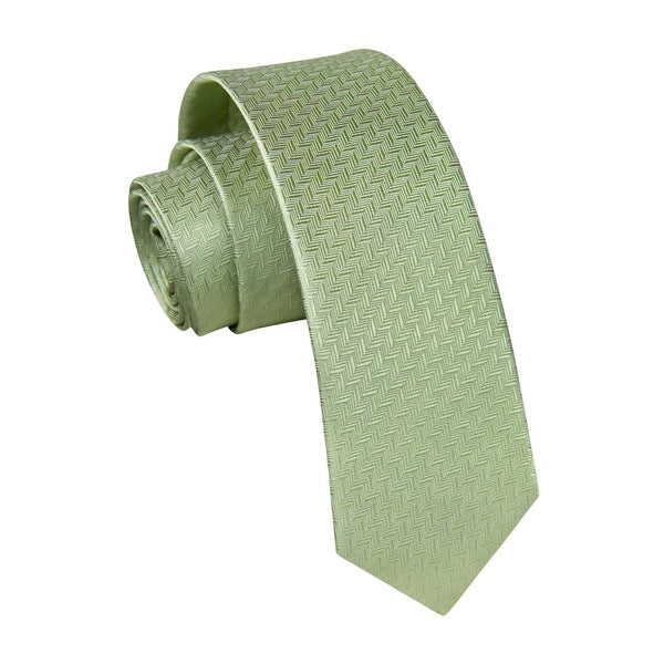 Houndstooth 2.17' Skinny Formal Tie - F-SAGE GREEN