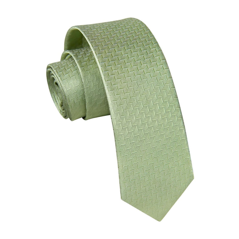 Houndstooth 2.17' Skinny Formal Tie - F-SAGE GREEN