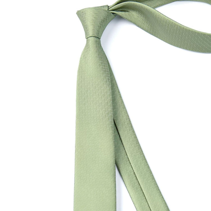 Houndstooth 2.17' Skinny Formal Tie - F-SAGE GREEN