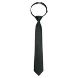 Boy's Solid Pre-Tie Necktie - A-BLACK-2