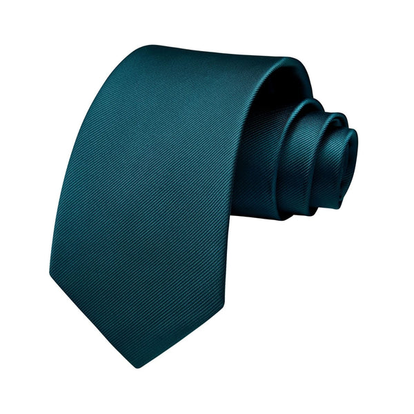 Solid Tie Handkerchief Set - TEAL