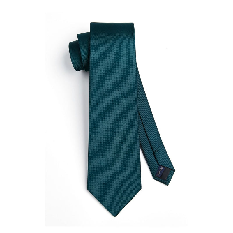 Solid Tie Handkerchief Set - TEAL