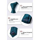 Solid Tie Handkerchief Set - TEAL