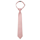 Boy's Solid Pre-Tie Necktie - D-PINK