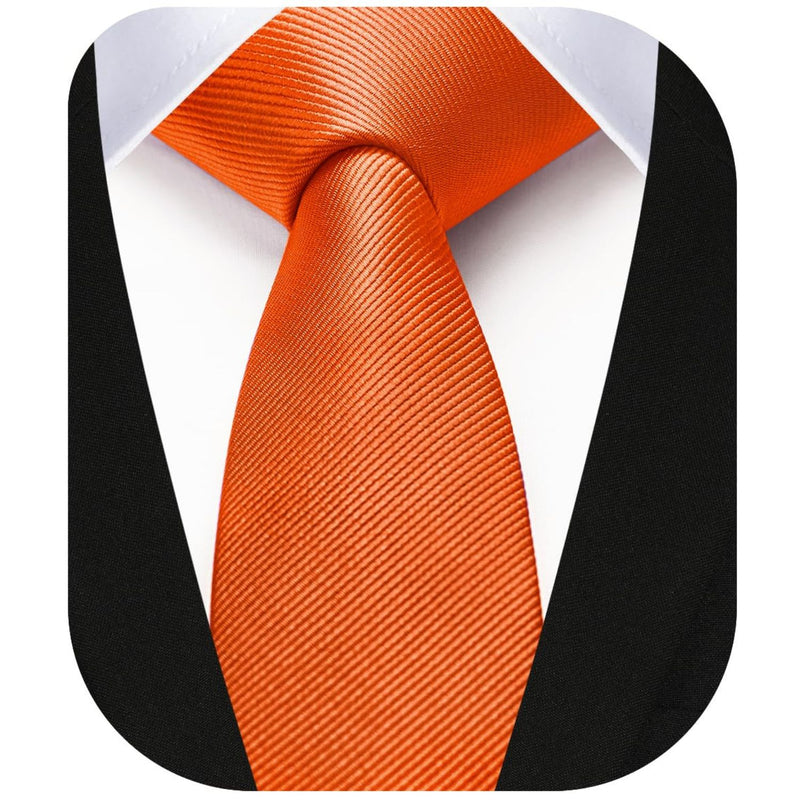 Solid 1.58'' Skinny Formal Tie - ORANGE