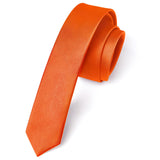 Solid 1.58'' Skinny Formal Tie - ORANGE