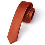 Solid 1.58'' Skinny Formal Tie - BURNT ORANGE