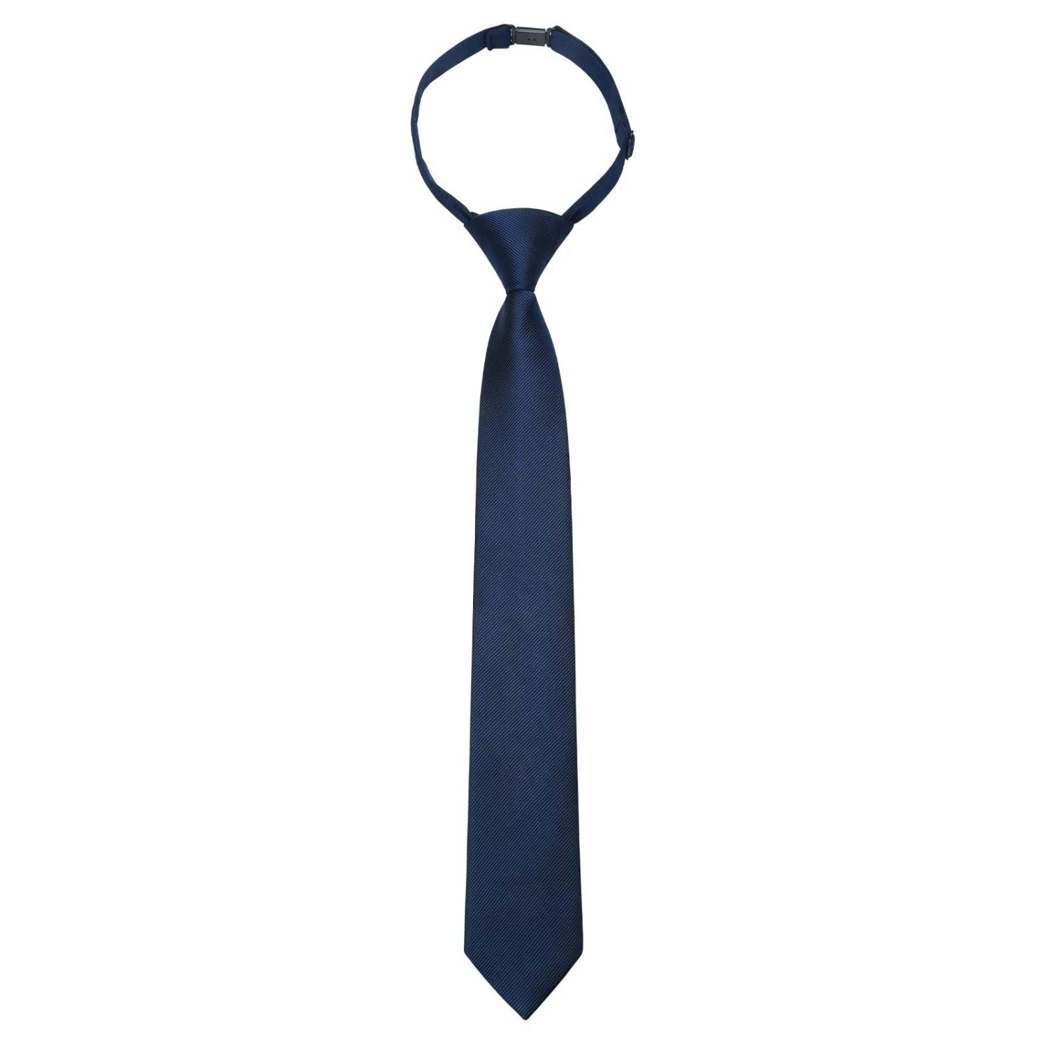 Hisdern Boys' Classic Adjustable Black Pre-Tied Necktie