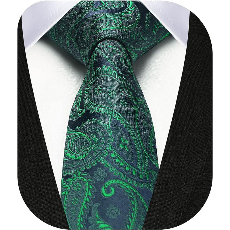 Paisley 2.17'' Skinny Formal Tie - B- GREEN