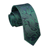 Paisley 2.17'' Skinny Formal Tie - B- GREEN