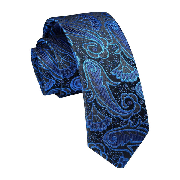 Paisley 2.17'' Skinny Formal Tie - B- BLUE