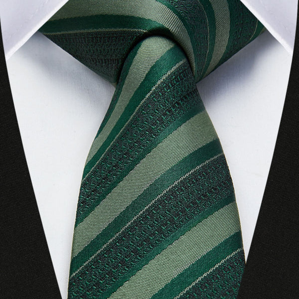 Stripe 2.17' Skinny Formal Tie - D-GREEN