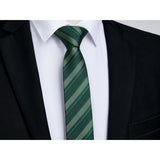 Stripe 2.17' Skinny Formal Tie - D-GREEN