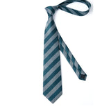 Stripe Tie Handkerchief Set - 28 BLUE/GREY