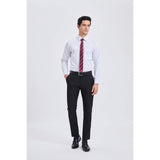 Stripe 2.17' Skinny Formal Tie - D-BURGUNDY