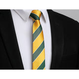 Stripe 2.17' Skinny Formal Tie - D- YELLOW/GREEN