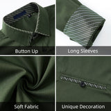 Casual Formal Shirt with Pocket - GREEN