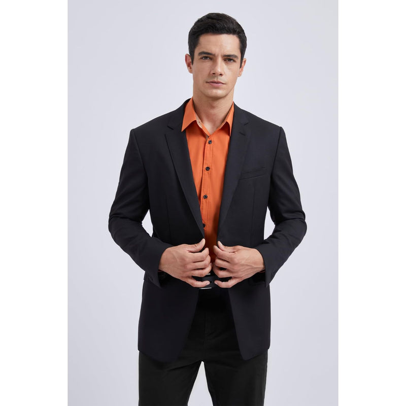 Casual Formal Shirt with Pocket - ORANGE