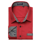 Casual Formal Shirt with Pocket - RED