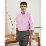 Men's Patchwork Dress Shirt with Pocket - C2-PINK