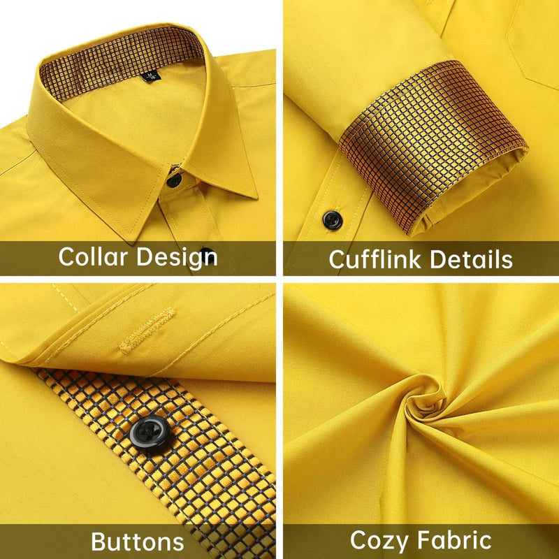 Casual Formal Shirt with Pocket - 03-YELLOW