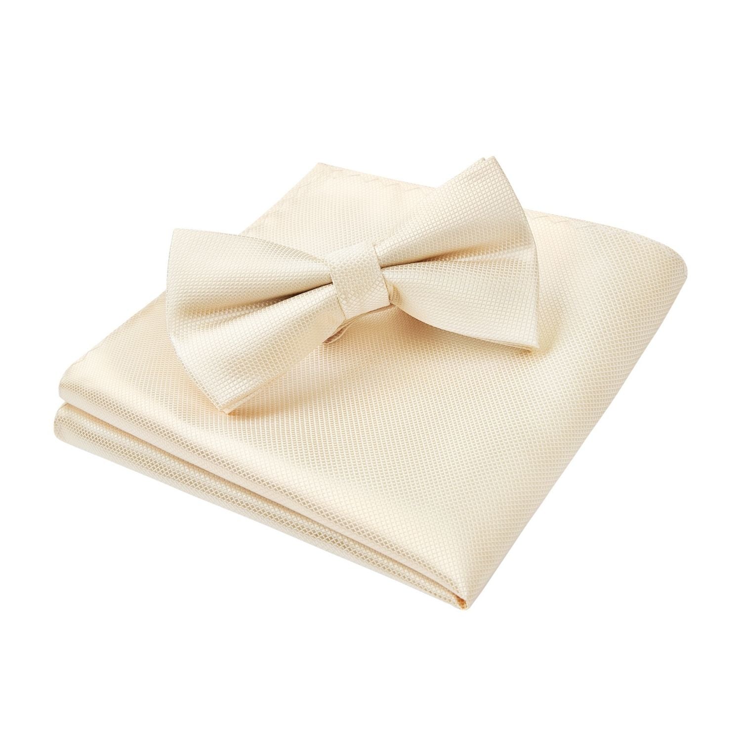 Houndstooth Pre-Tied Bow Tie & Pocket Square - G-KHAKI