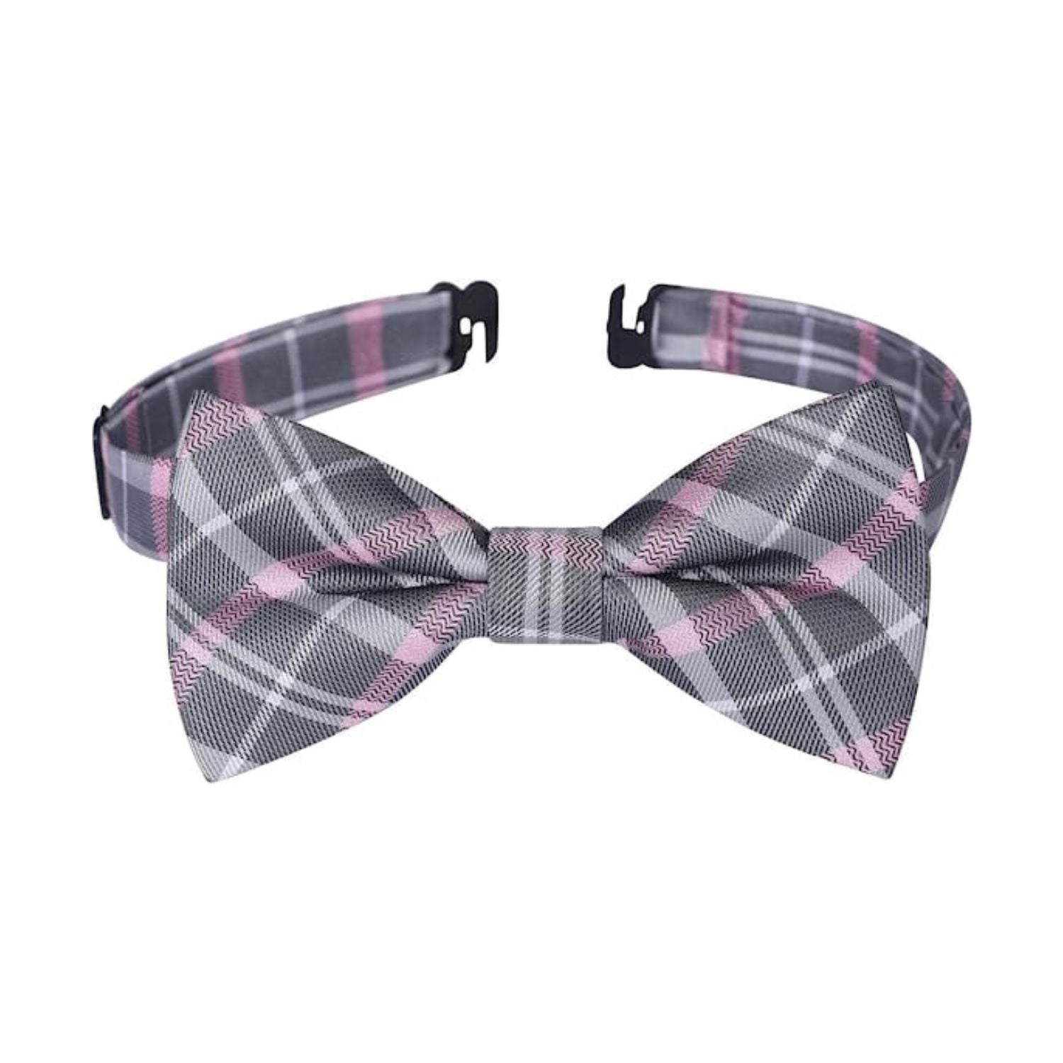 Plaid Pre-Tied Bow Tie for Boy - PINK/GRAY