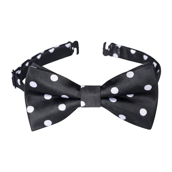 Polka Dot Pre-Tied Bow Tie for Boy - BLACK/WHITE 2