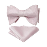 Houndstooth Bow Tie & Pocket Square - LIGHT PINK