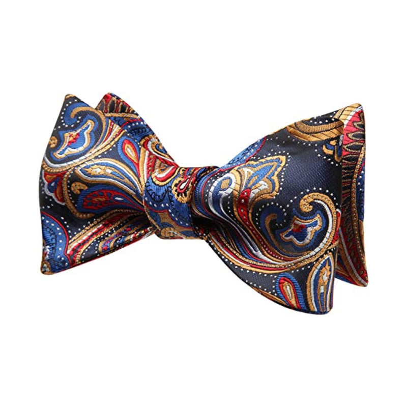 Paisley Bow Tie - B-BLUE/ORANGE