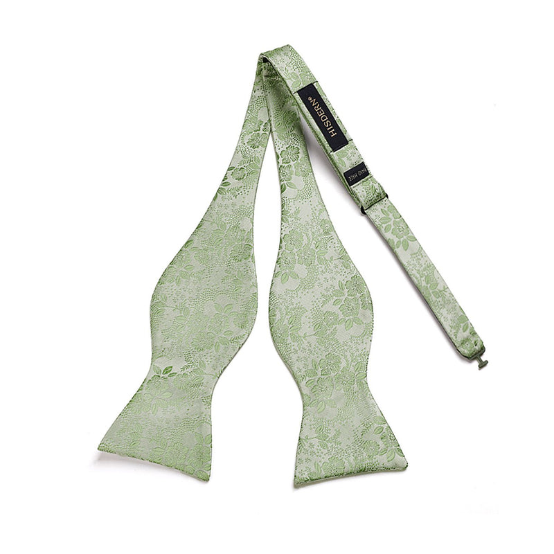 Floral Bow Tie & Pocket Square - B-05 SAGE GREEN