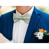 Floral Bow Tie & Pocket Square - SAGE GREEN-1