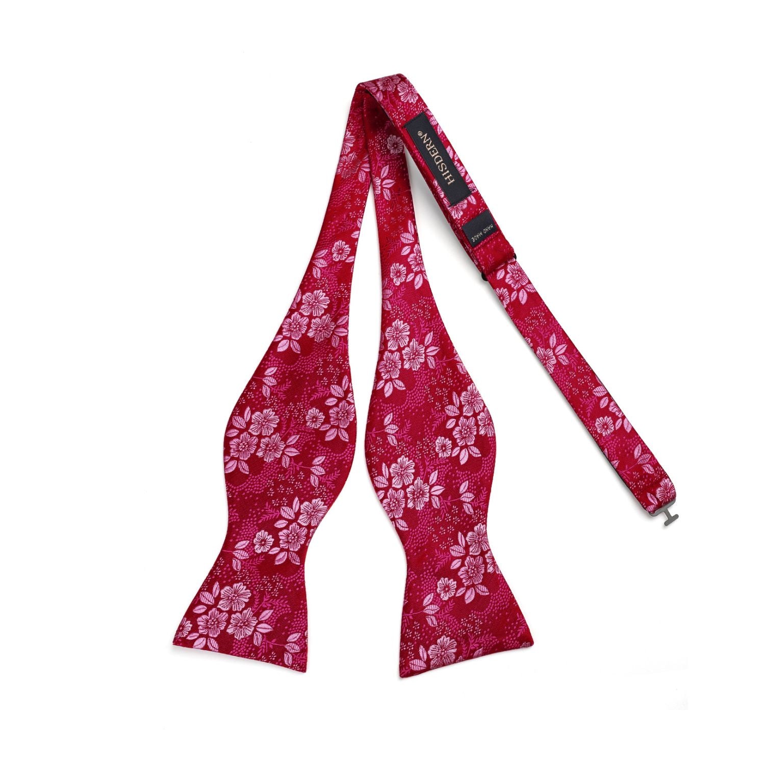 Floral Bow Tie & Pocket Square - C-011 HOT PINK