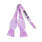 Paisley Bow Tie & Pocket Square - PURPLE PINK