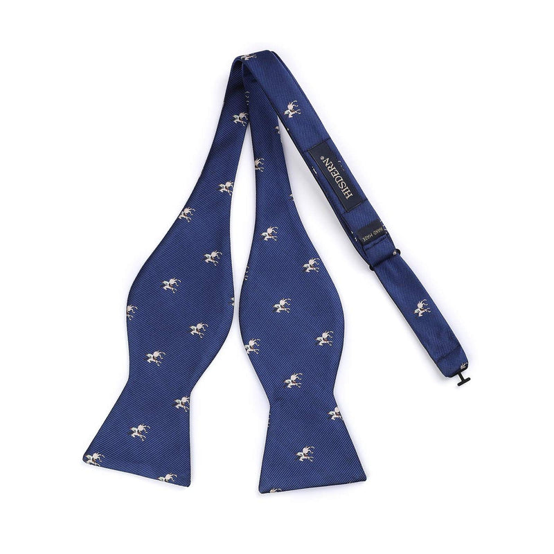 Horse Bow Tie & Pocket Square - NAVY